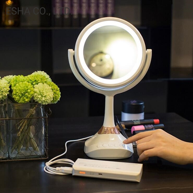 Specchio da tavolo a LED Specchio per il trucco ad angolo regolabile intelligente