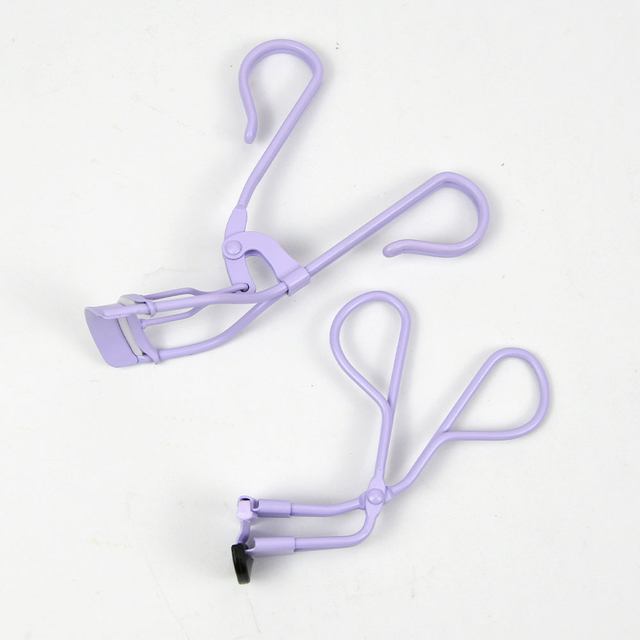 Mini piegaciglia di colore viola con manico per ciglia parziali