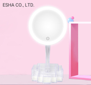 Specchio LED cosmetico per desktop touch creativo di fascia alta in acrilico