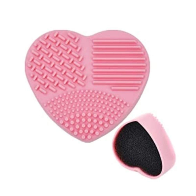 2 in 1 tappetino per la pulizia del trucco con la spugna di rimozione del colore